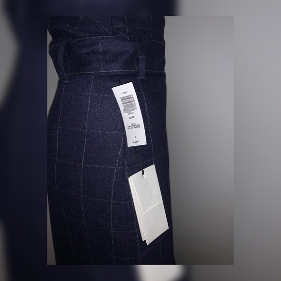 Aritzia Babaton Karl Navi Windowpane Skirt - Picture 5 of 6